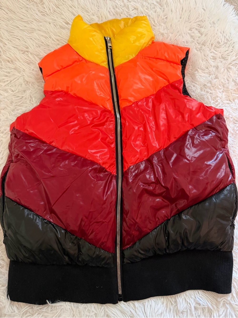 Love & Sports Colorblock Puffer Vest Women’s Small